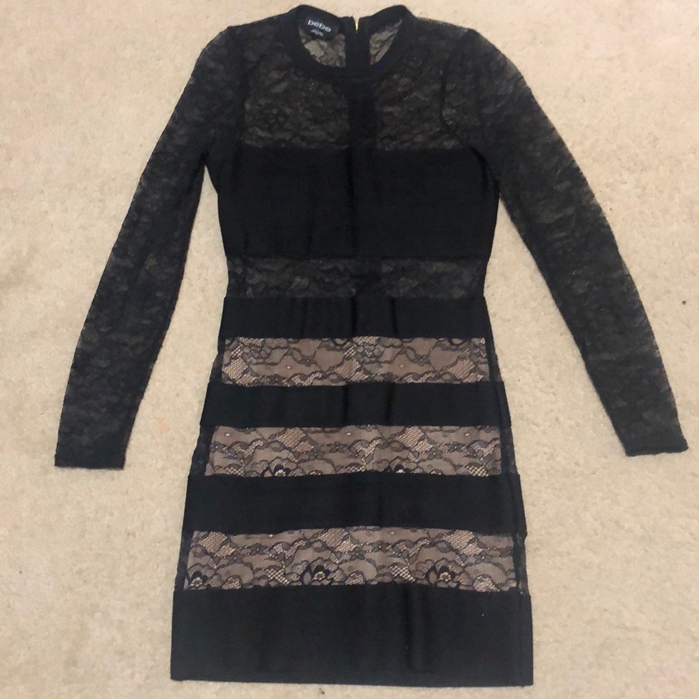 🎶 Bebe Lace Bandage Mini Dress 🎶